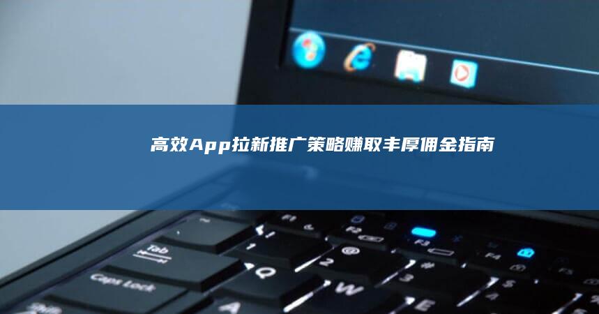 高效App拉新推广策略：赚取丰厚佣金指南